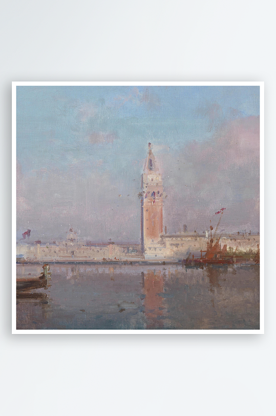 唯美大气欧式风景画油画装饰画-众图网