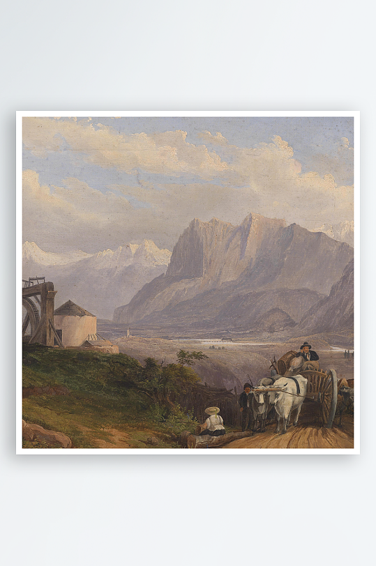 唯美大气欧式风景画油画装饰画-众图网