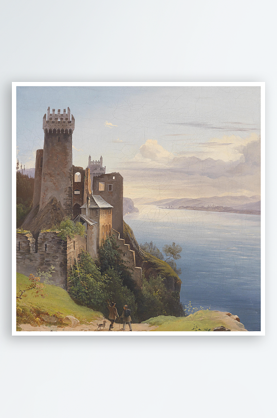 唯美大气欧式风景画油画装饰画-众图网