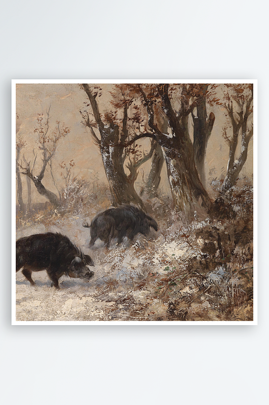 唯美大气欧式风景画油画装饰画-众图网