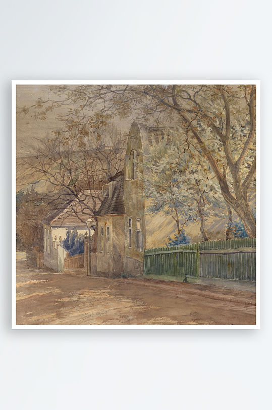 唯美欧式风景画油画装饰画-众图网