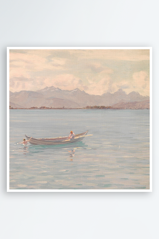 唯美欧式风景画油画装饰画-众图网