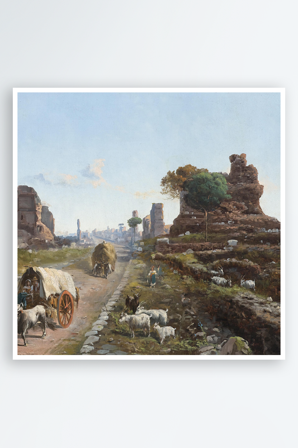 唯美欧式风景画油画装饰画素材