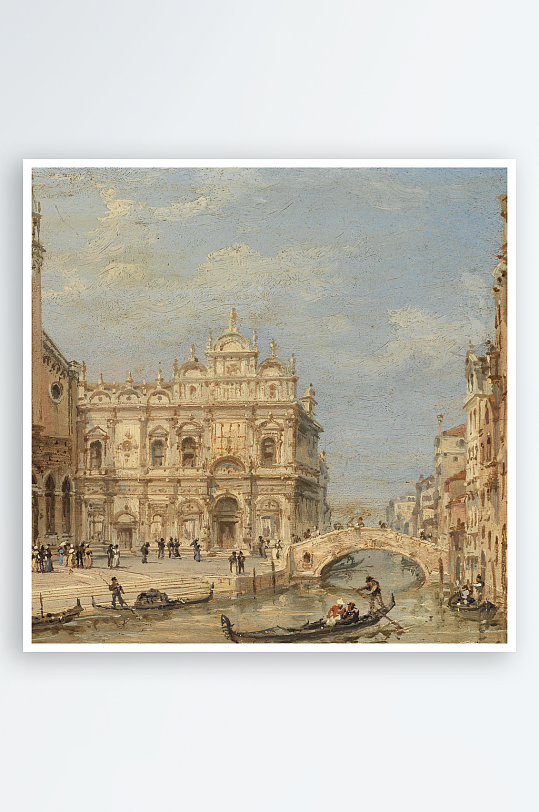 唯美欧式风景画油画装饰画-众图网