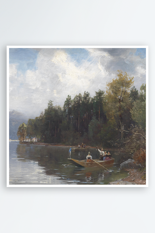 唯美欧式风景画油画装饰画-众图网