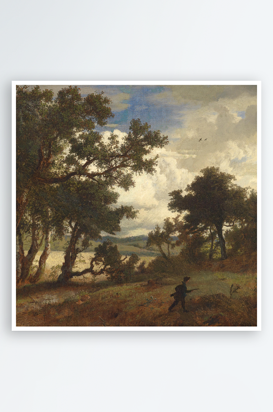 唯美欧式风景画油画装饰画-众图网