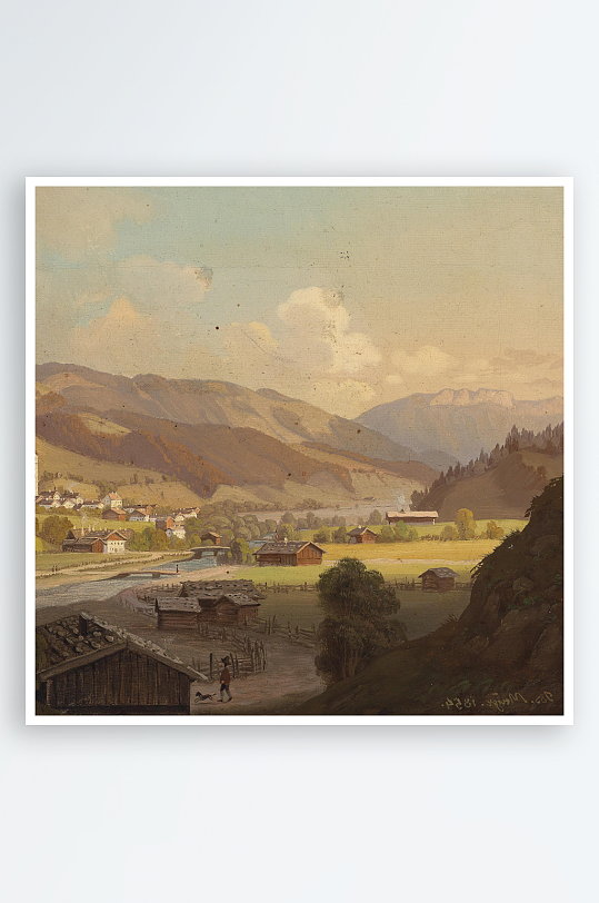 欧式风景画油画装饰画-众图网