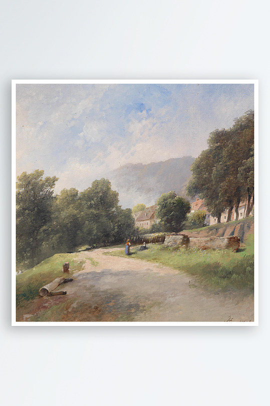 欧式风景画油画装饰画-众图网