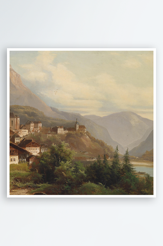 欧式风景画油画装饰画-众图网