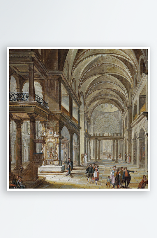 欧式风景画油画装饰画-众图网