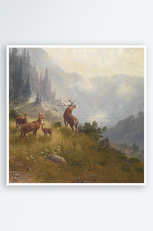 欧式风景画油画装饰画-众图网