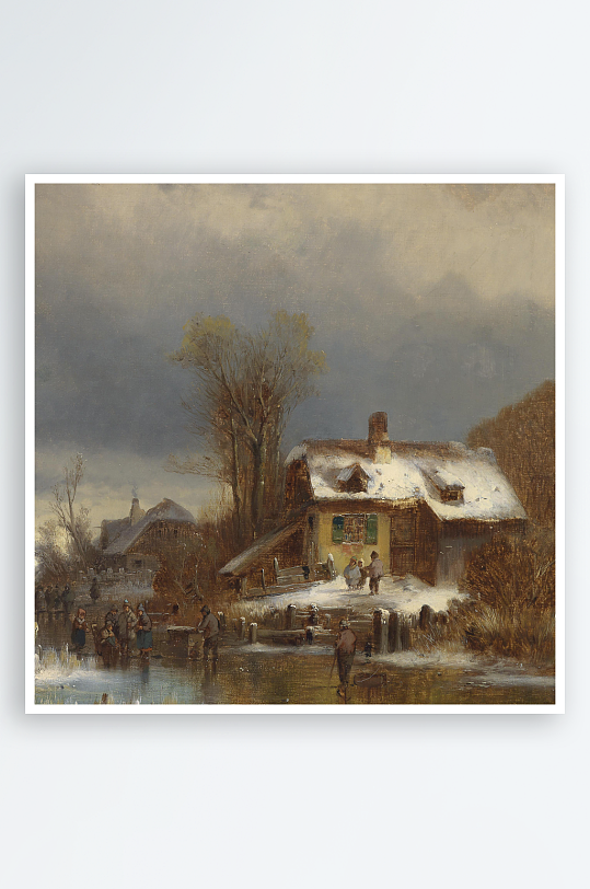 欧式风景画油画装饰画-众图网