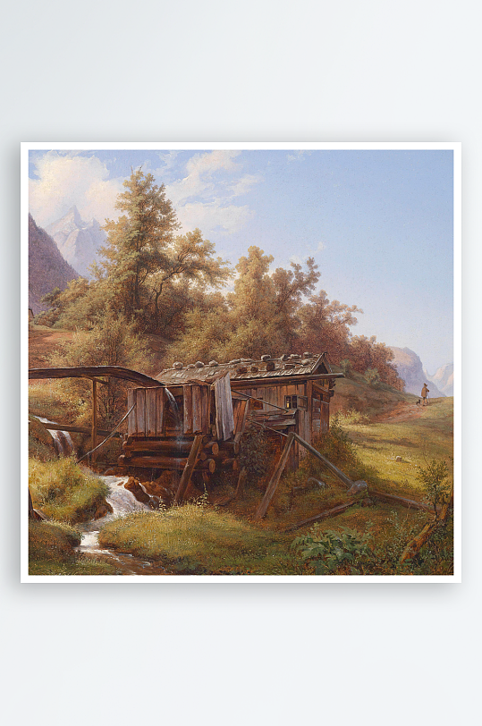 大气欧式风景画油画装饰画-众图网