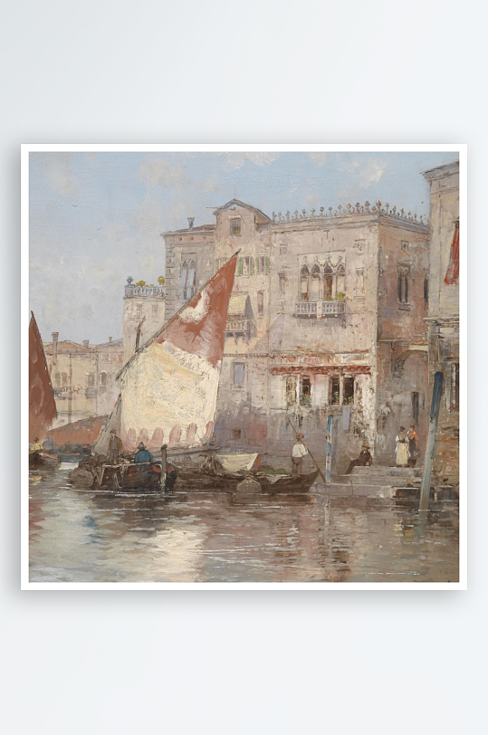 大气欧式风景画油画装饰画-众图网