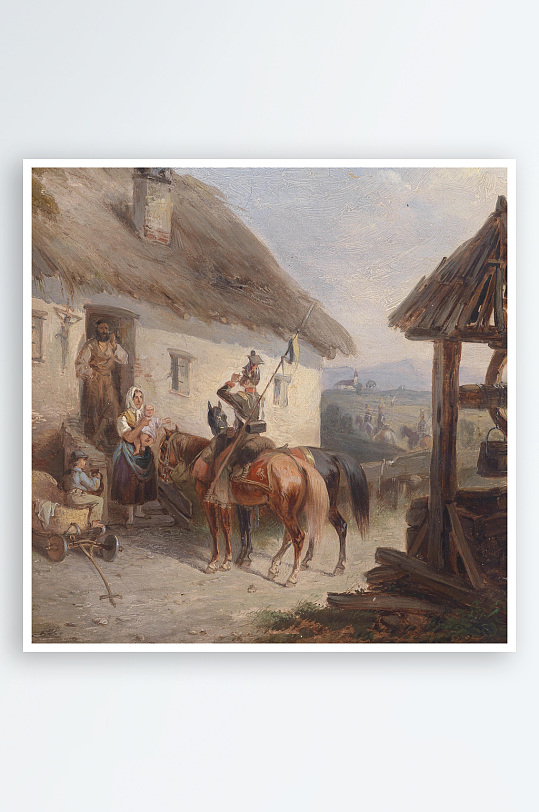 大气欧式风景画油画装饰画-众图网