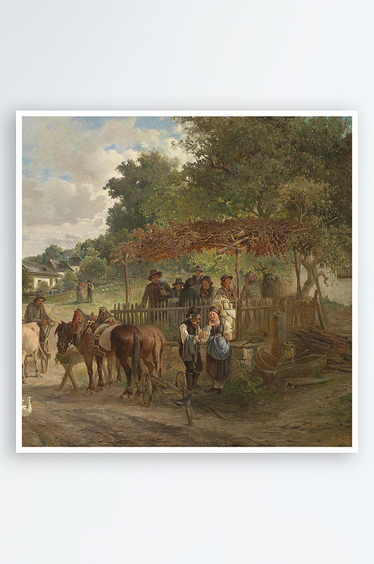 大气欧式风景画油画装饰画-众图网