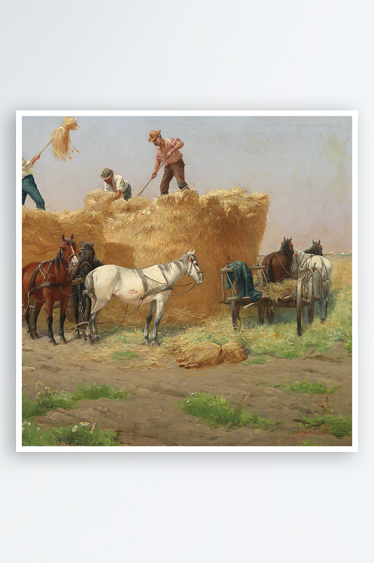 大气欧式风景画油画装饰画-众图网