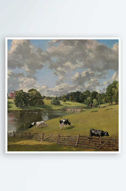 大气欧式风景画油画装饰画-众图网