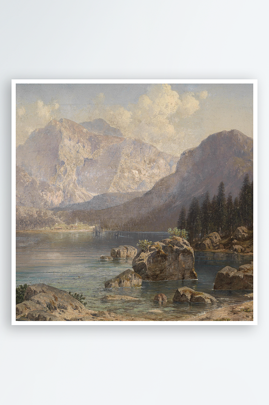 欧式风景画油画装饰画-众图网