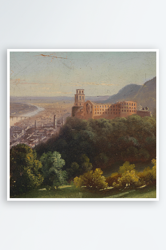 欧式风景画油画装饰画-众图网