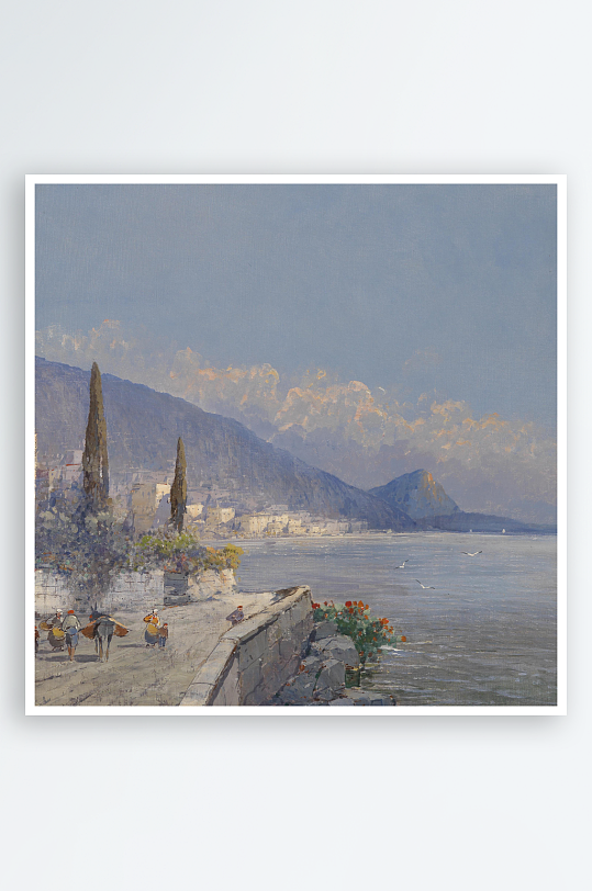 欧式风景画油画装饰画-众图网