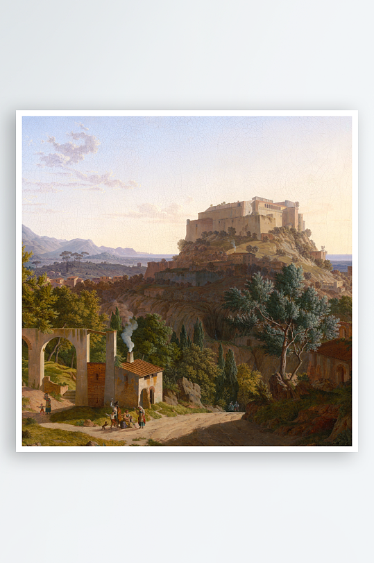 欧式风景画油画装饰画-众图网