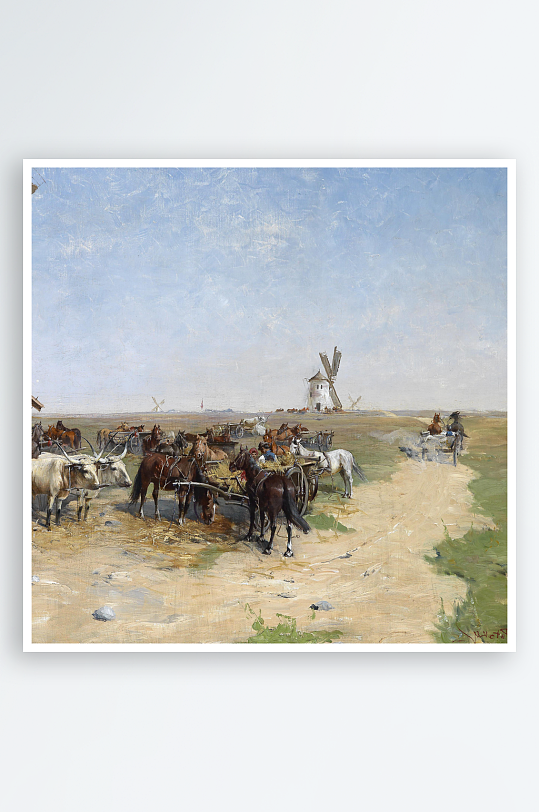 欧式风景画油画装饰画-众图网