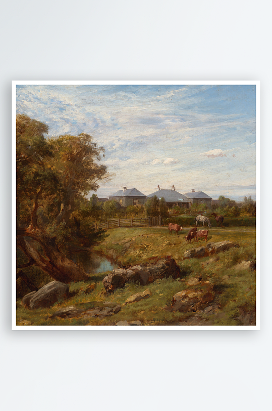 欧式风景画油画装饰画-众图网