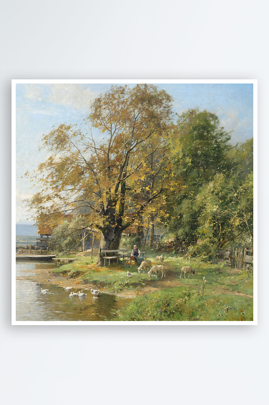 欧式风景画油画装饰画-众图网