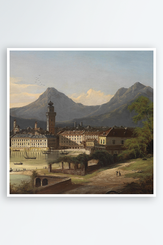 欧式风景画油画装饰画挂画-众图网