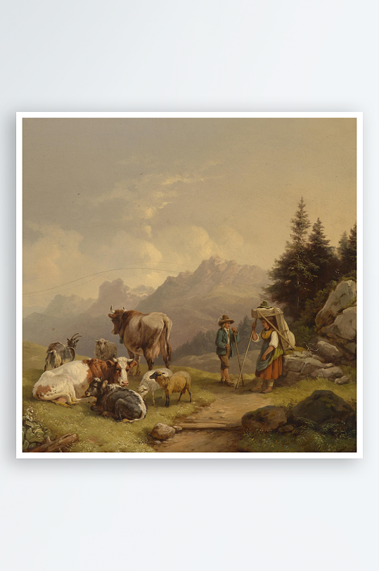 欧式风景画油画装饰画-众图网