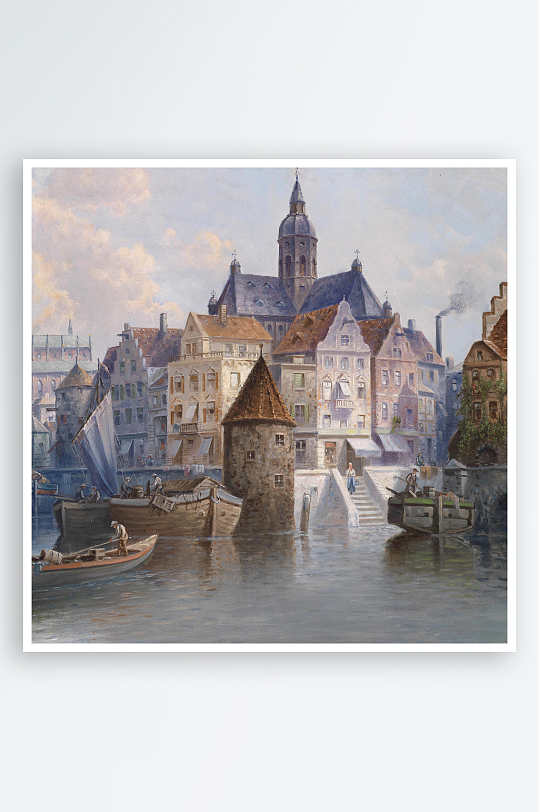 欧式风景画油画装饰画-众图网