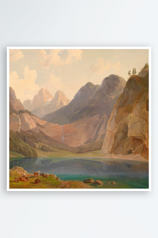 高清欧式风景画油画装饰画-众图网