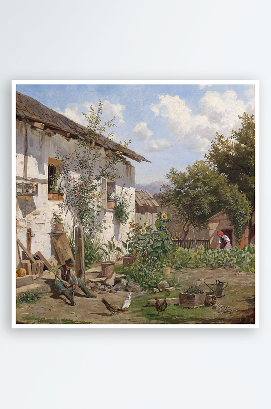 高清欧式风景画油画装饰画-众图网