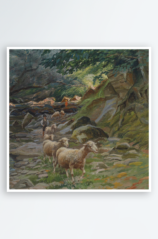 高清欧式风景画油画装饰画-众图网