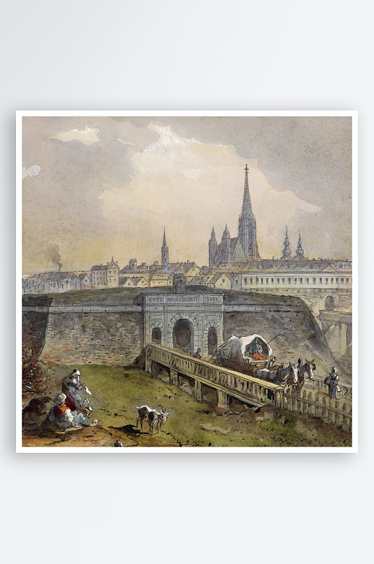 高清欧式风景画油画装饰画-众图网