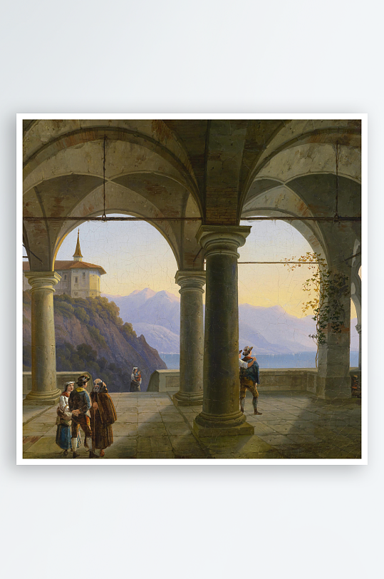 高清欧式风景画油画装饰画-众图网