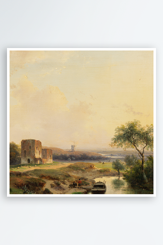 欧式风景画油画装饰画-众图网