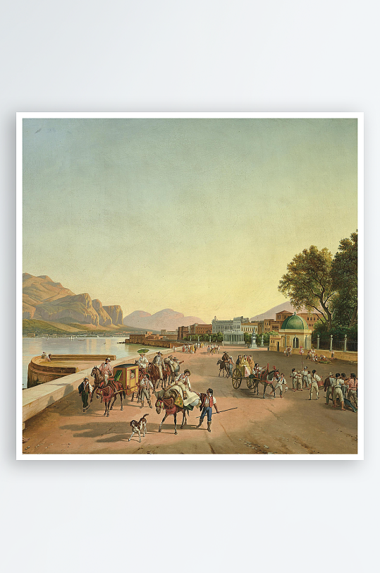 欧式风景画油画装饰画-众图网