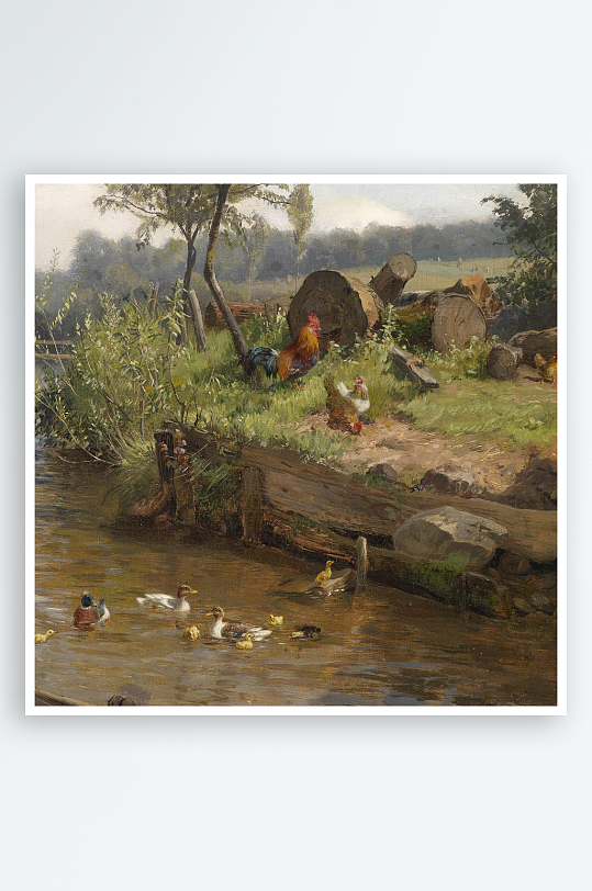 欧式风景画油画装饰画图片-众图网