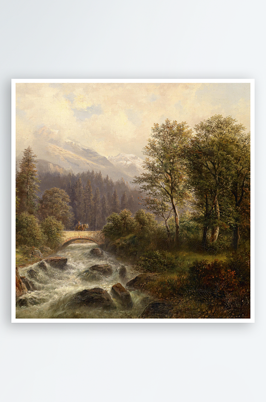 欧式风景画油画装饰画图片-众图网