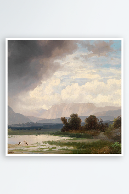 欧式风景画油画装饰画-众图网