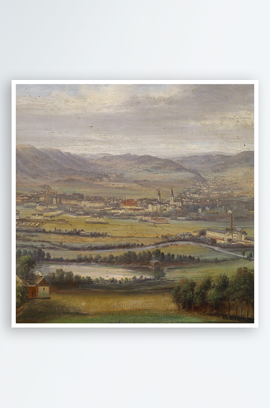 欧式风景画油画装饰画-众图网