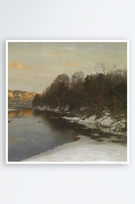 大气欧式风景画油画装饰画-众图网