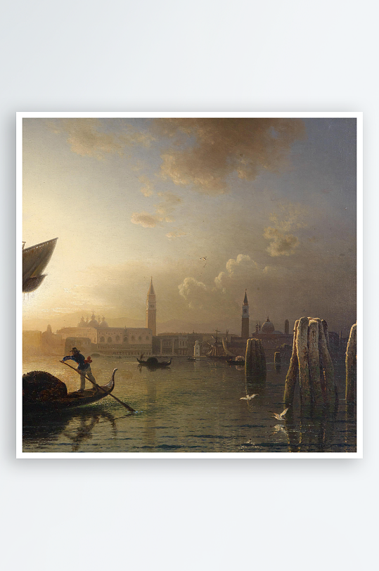 大气欧式风景画油画装饰画-众图网