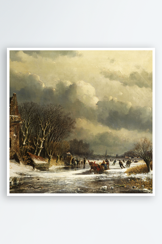 大气欧式风景画油画装饰画-众图网