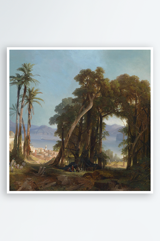 大气欧式风景画油画装饰画-众图网