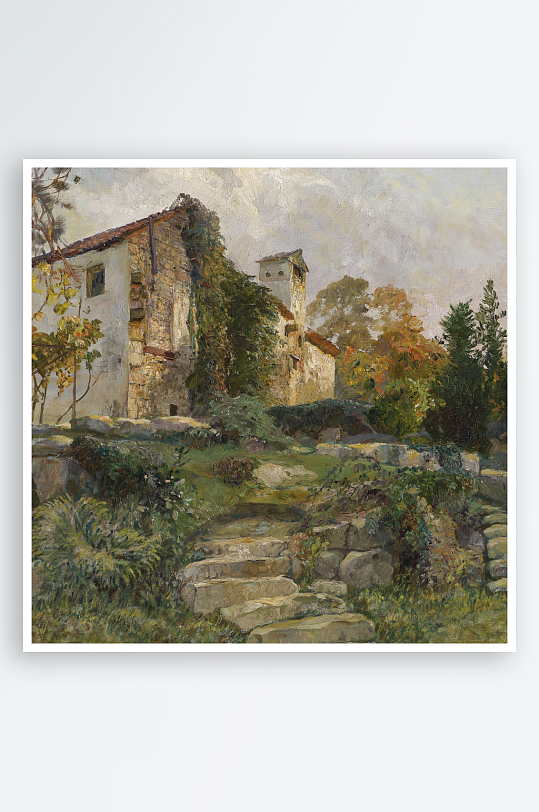 高清欧式风景画油画装饰画-众图网
