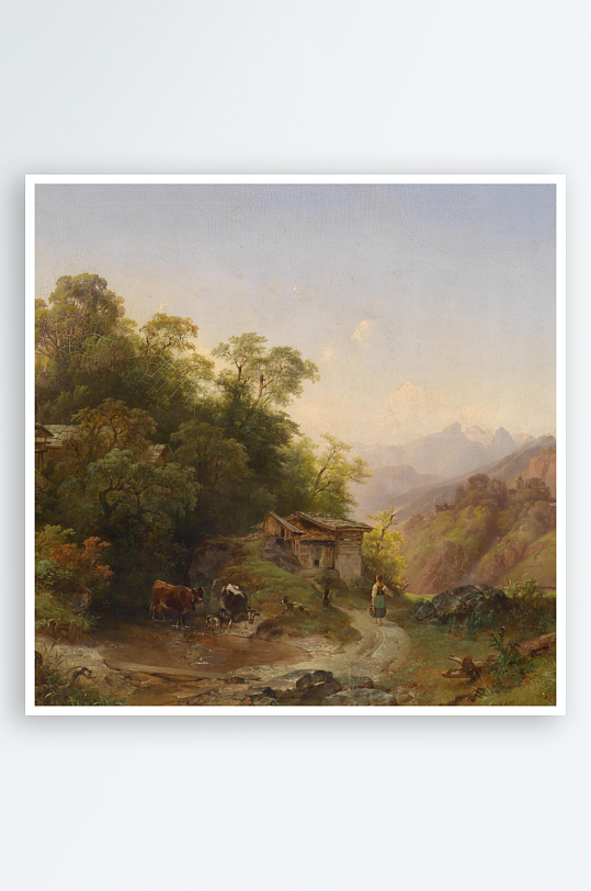 欧式风景画油画装饰画-众图网