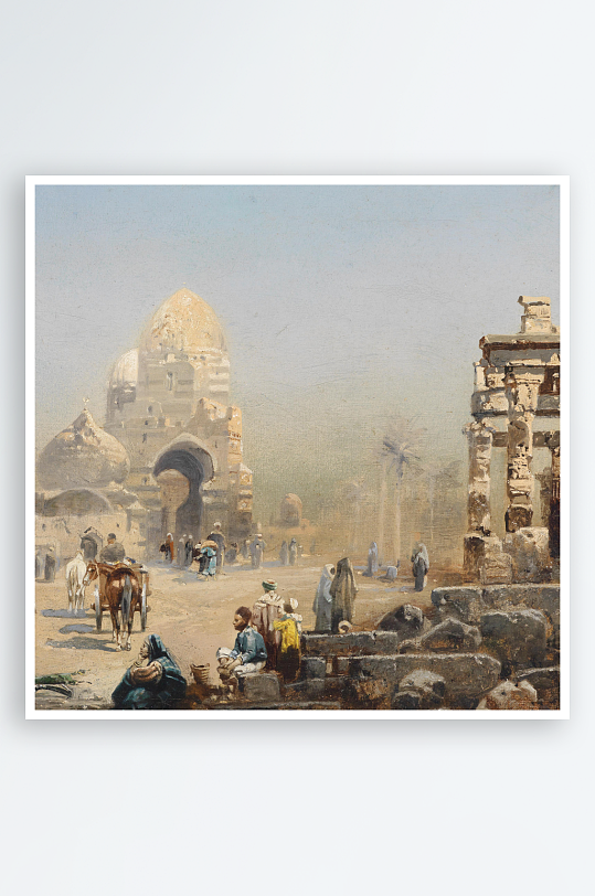 大气欧式风景画油画装饰画-众图网